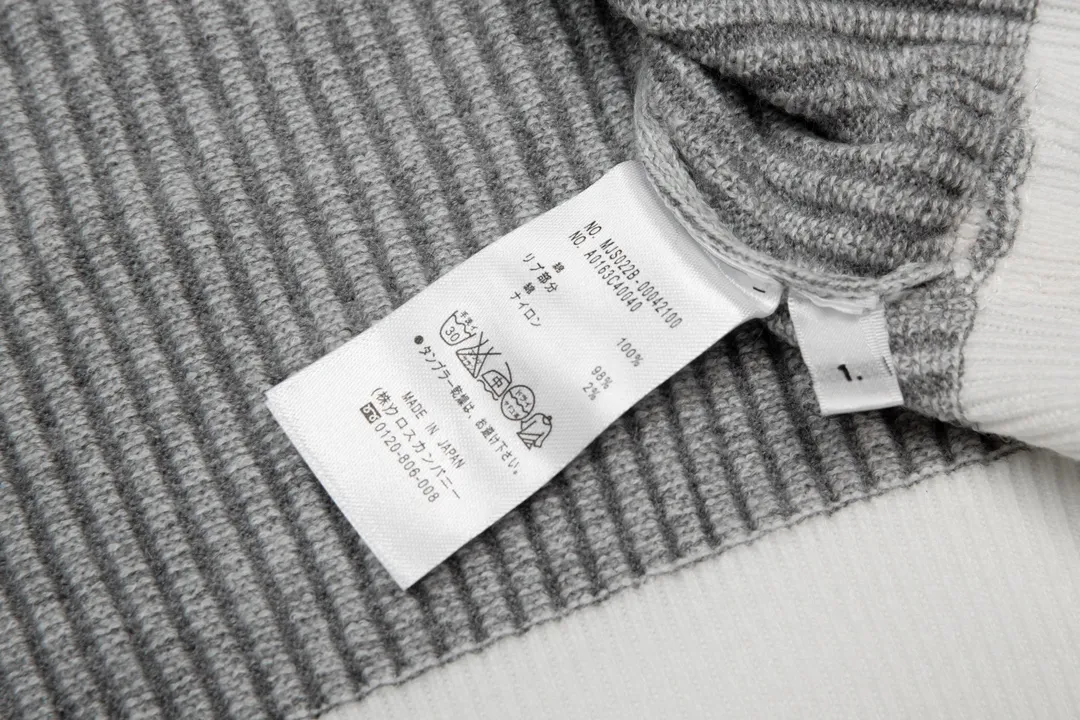 Thom Browne ➡️ ， Retro Same Style Versatile : Light Gray Size：M-2XL